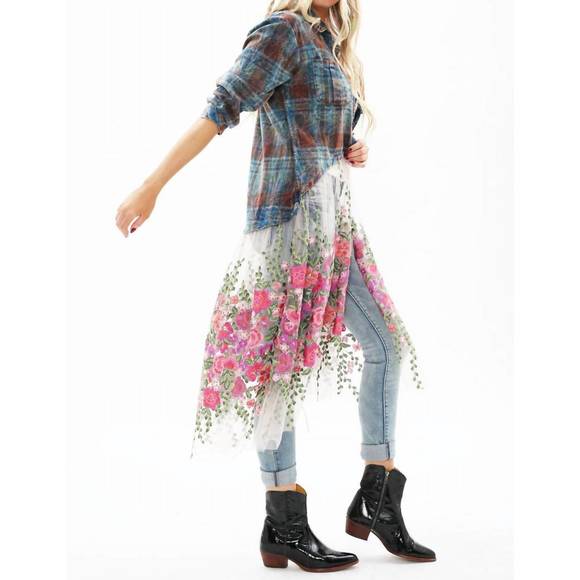 NEW ARATTA anastasia maxi shirt in blue thunder - Picture 3 of 3